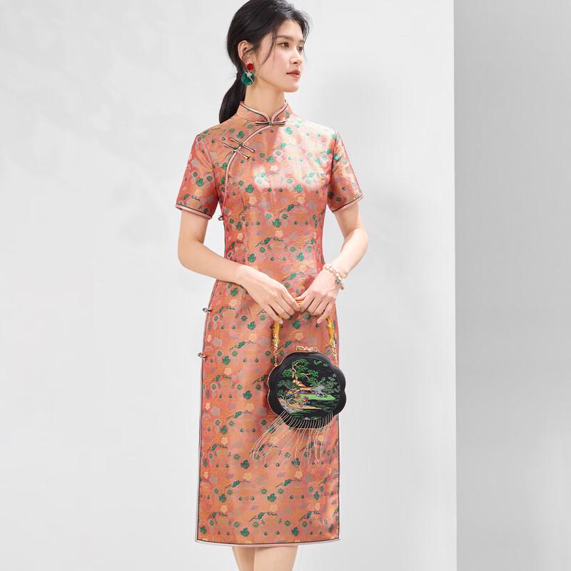 New Chinese Style Mulberry Silk Cheongsam Dress