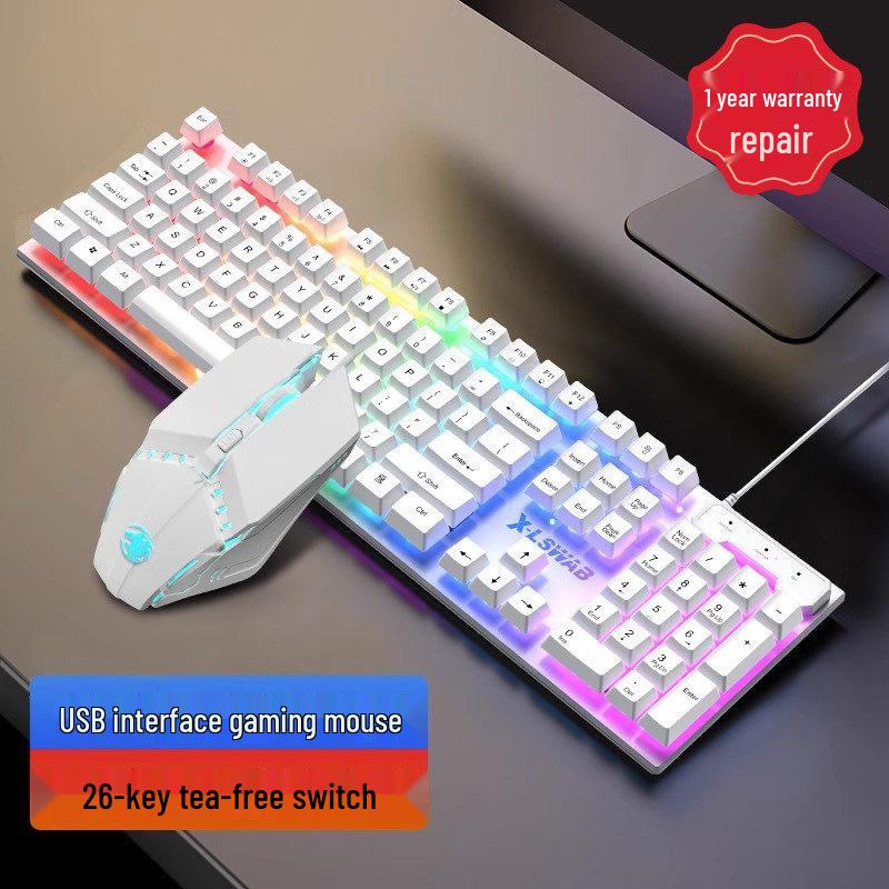USB Wired Mechanical Feel Keyboard for Gaming and Office