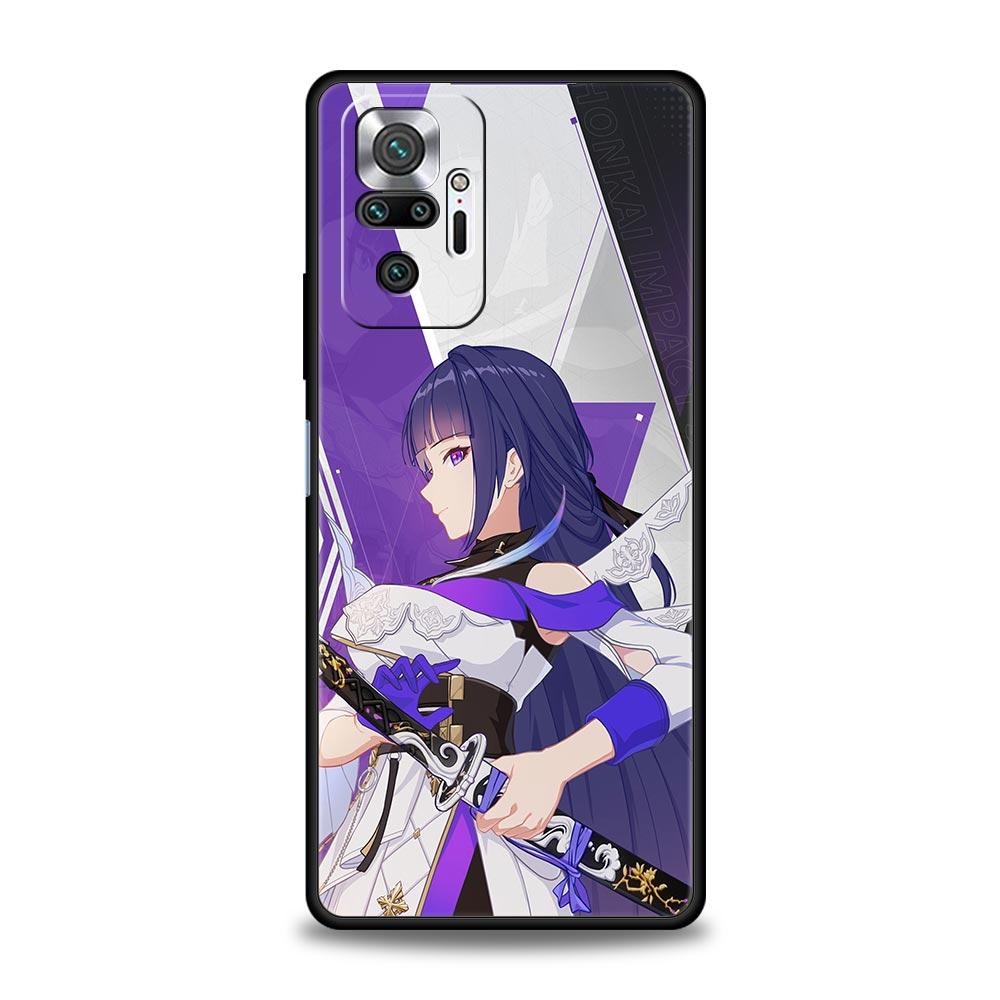 Silikonový kryt Honkai Impact 3. série pro Xiaomi Redmi Note 12 5G 11 10 Pro Plus 9S 9 8 7 9T 8T 10C 9C 9A K50 pro herní použití