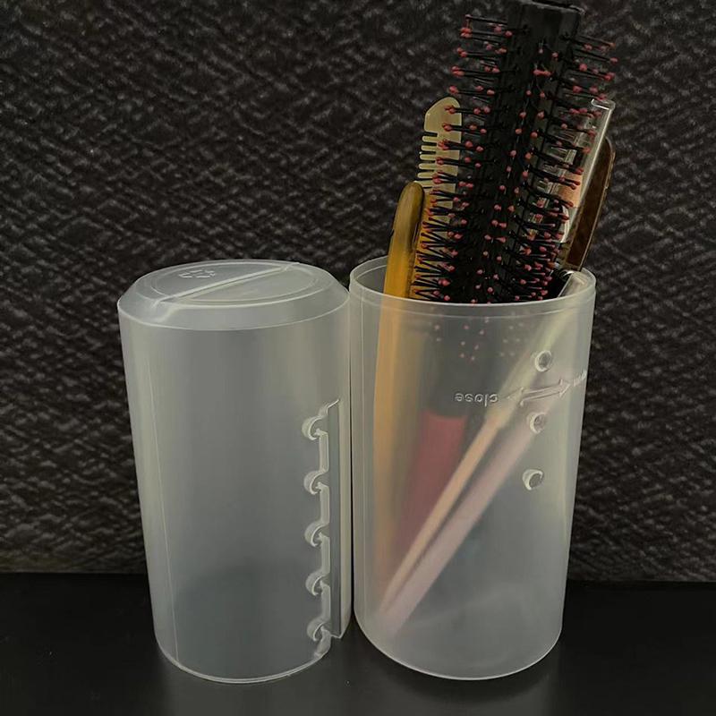 Adjustable Height Storage Makeup Makeup Brush Bucket With Lid Make Up Organizer For Cosmetics Holder Desk Cosmetic Storage