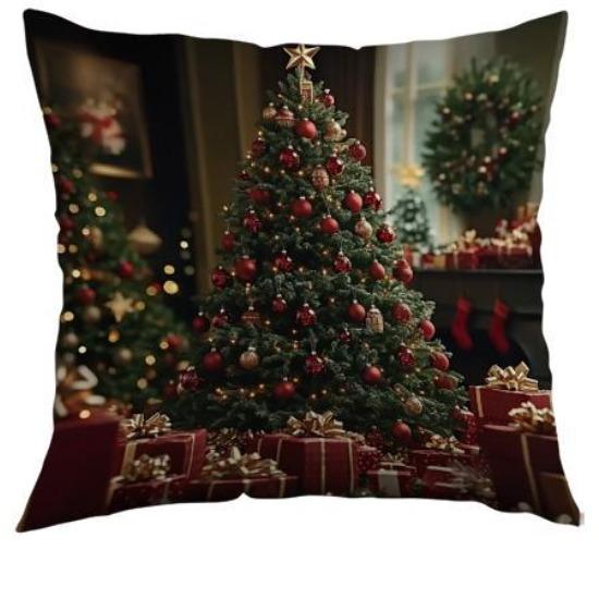 

Рождественская наволочка Наволочка без наполнителя Домашнее украшение Подушка для дивана Гостиная Прикроватная подушка 45*45cm