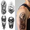3pcs Temporary Tattoo Black And Grey Realism Lamp Sphere Frame For Adults Women Arms