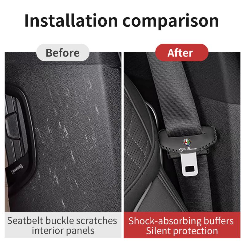For Alfa Romeo Car Seatbelt Buckle Cover Protector Cover Anti-scratch Cover GT Stelvio F1 Brera Volante Tonale Gloria Disco def789