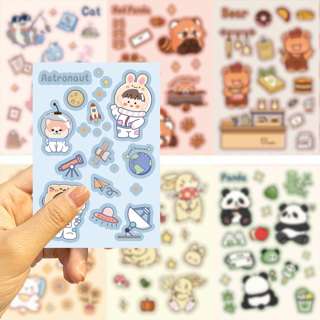 8 Cute and Fun Dream Stickers Can Be Waterproof Diary Hand Account Stickers Gu Card Stickers DIY Decorative Stickers Ins Stickers