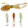 6.5cm-15cm Lure Souple Luminescent/UV pour la Pêche Calamar Jig & Jupes Poulpe Wobbler Mer Appât Leurre pour Thon Pêche en Rivière"