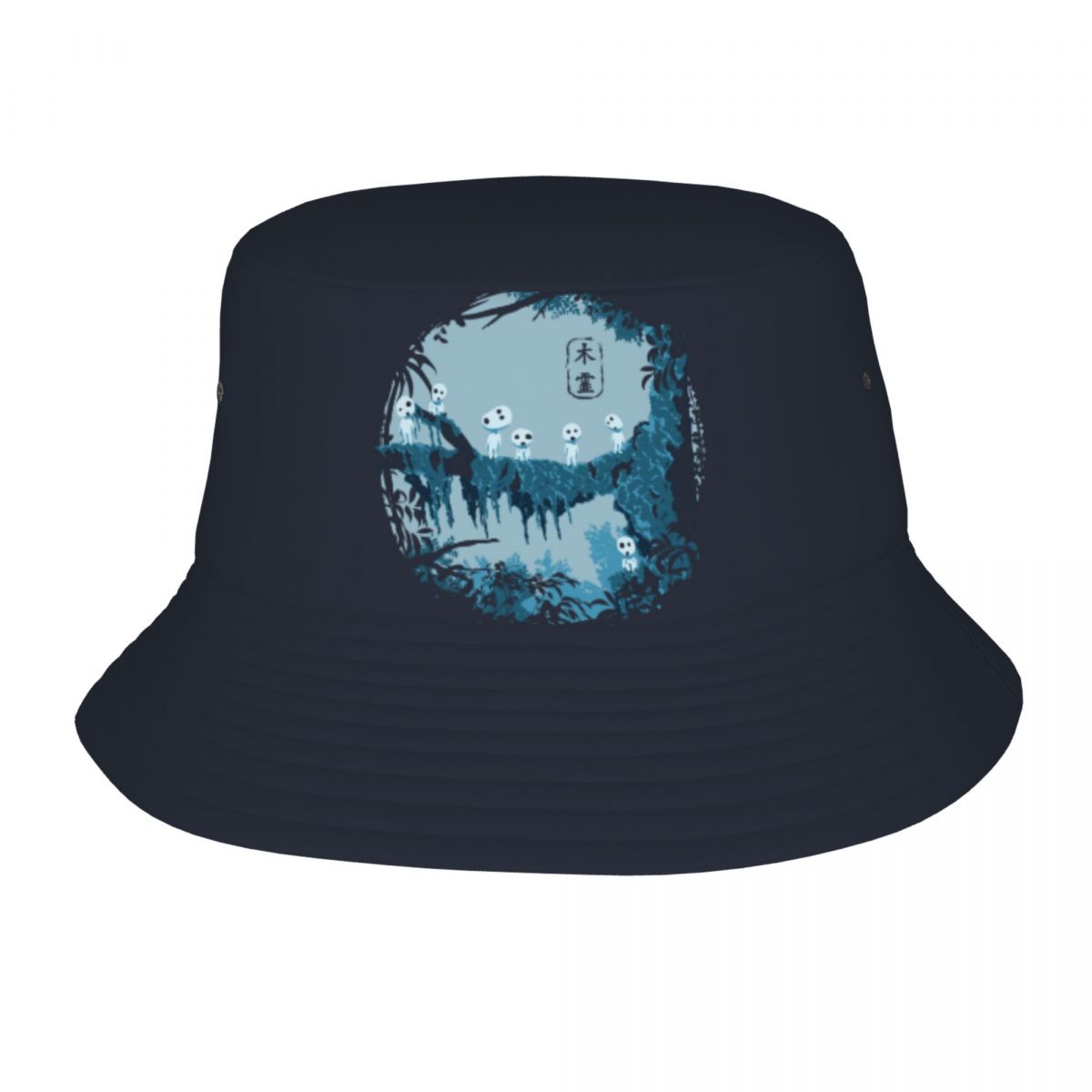 

Шляпа-ведро унисекс Kodama Spirit Of The Forest, индивидуальные летние пляжные шляпы принцессы Мононоке для путешествий, студийные шляпы One Size