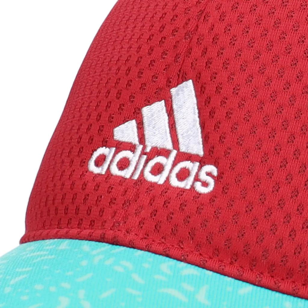 adidas Light Mesh Curved Visor Size Red Kids' Cap, 13,