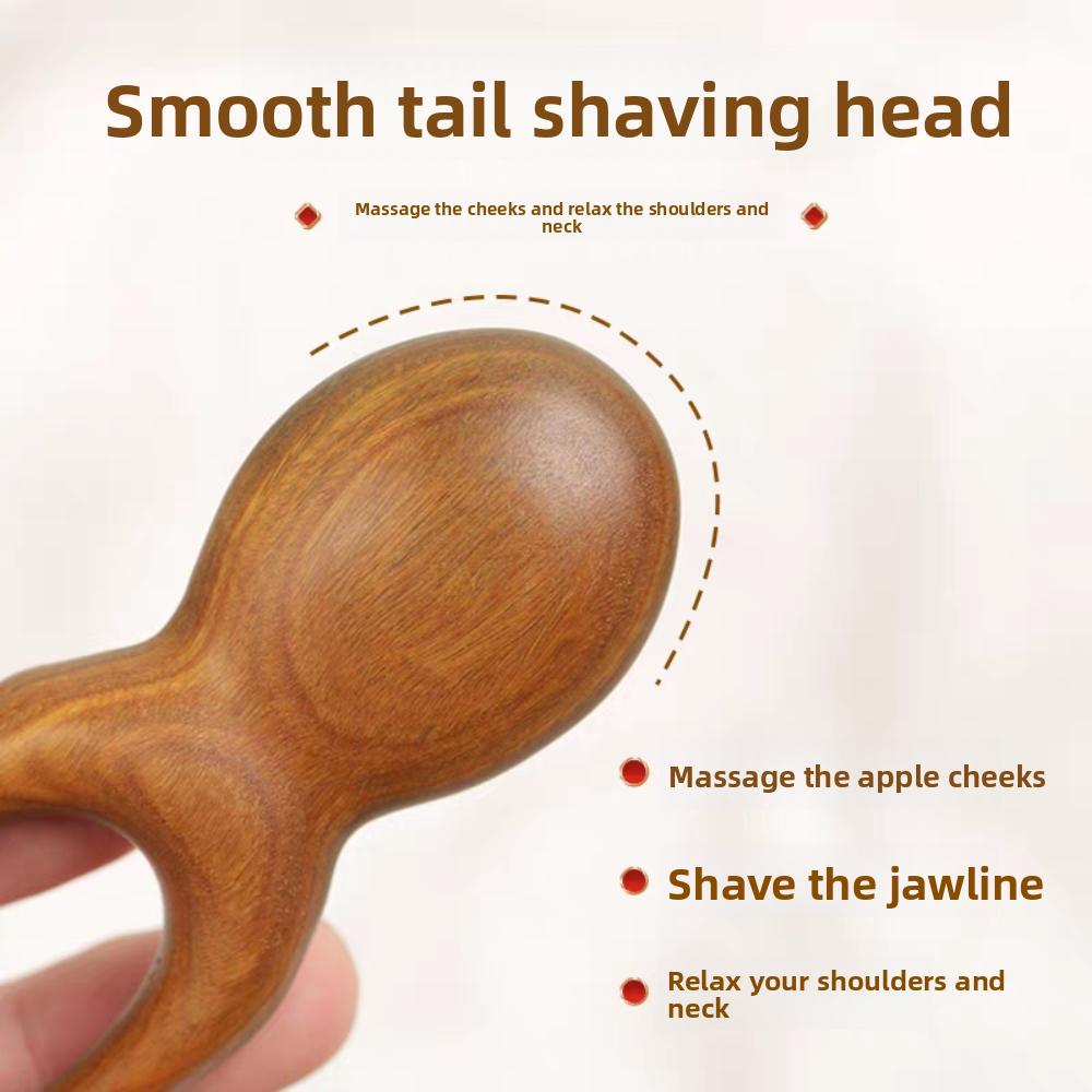Fascia Lifting Meridian Massager Comb Wooden Handle Face Manual Massager  Nose Bridge Lifting