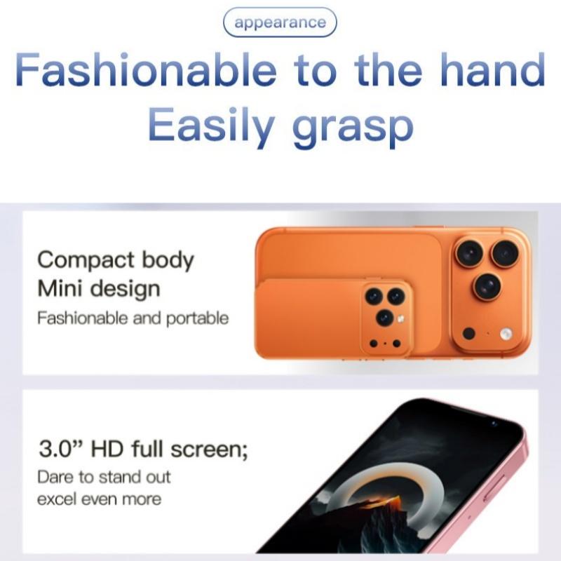 Soyes I17 Mini 3G Mini Smartphone 3.0inches HD Screen 2GB RAM 16GB ROM Dual SIM Type-C Pocket Small Android Cellphone Support Face Unlock