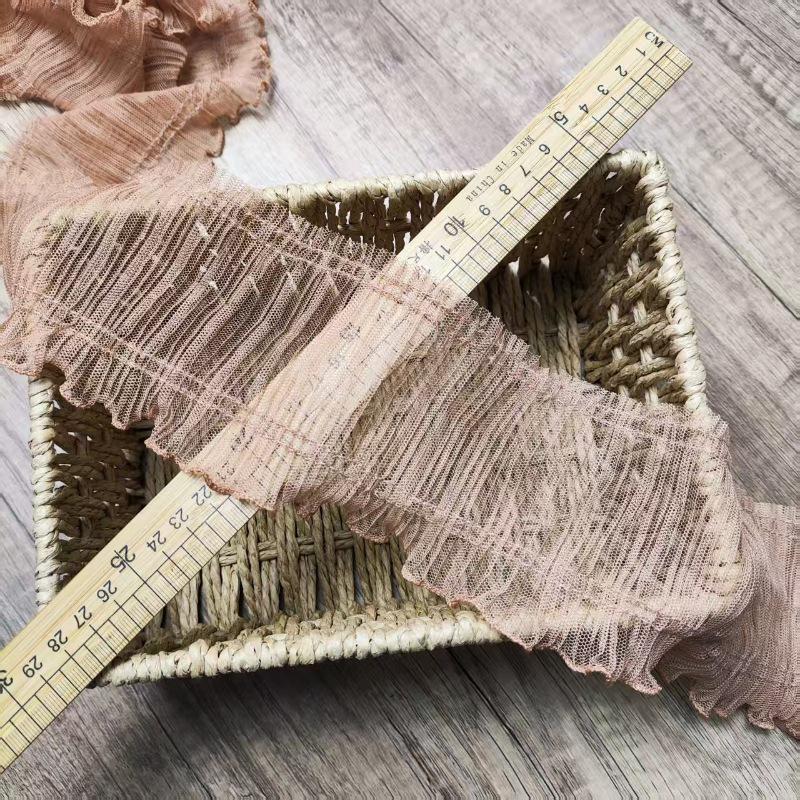 10cm Wide Lightweight Mesh Pleated Lace for DIY Skirt or Cuff Extensions