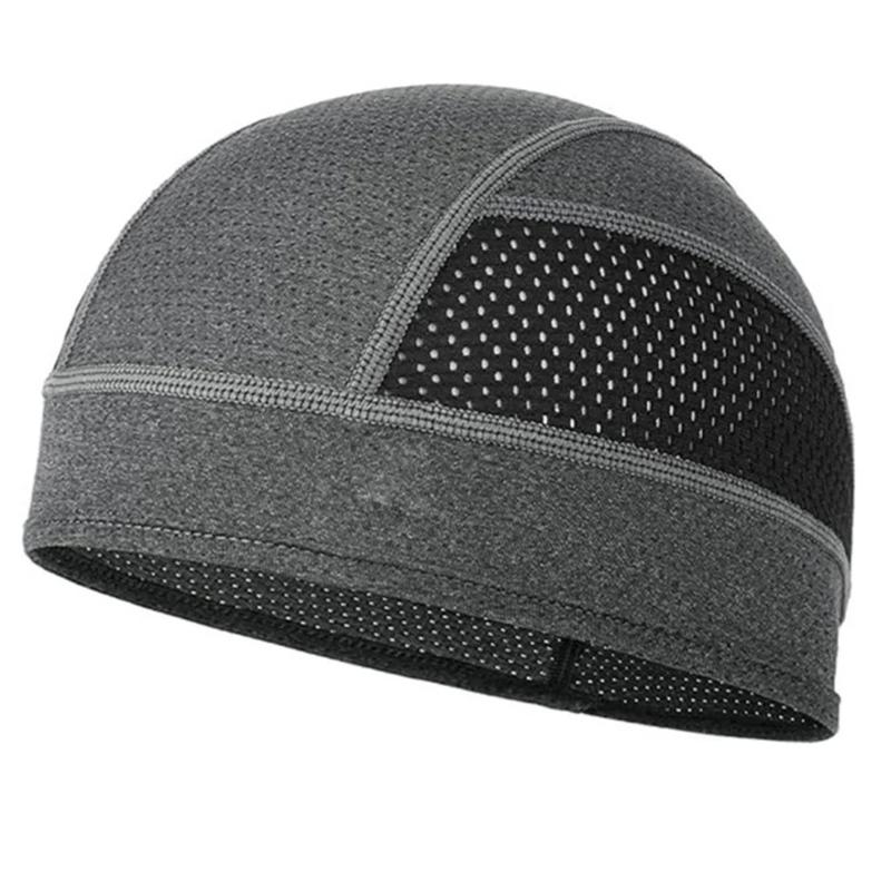 Cycling Quick Dry Air Permeable Ventilated Mesh Cap Headwrap Moisture Wicking Under Helmet Inner Beanie Hat Sports Running Hiking Sweat Cap