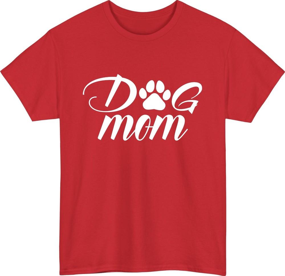Dog Mom Cute Paw Print T Shirt Funny Pet Dog Lover Stylish Puppy Owner Tee S