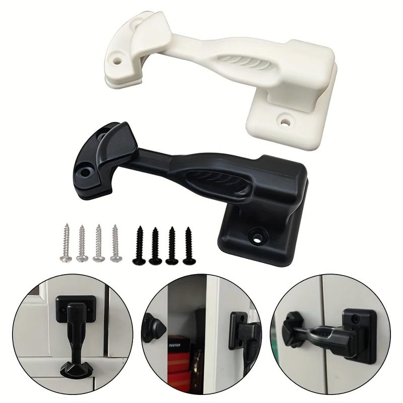 RV Door Holder Security Lock Rotating Latch System Cabinet Door Stop Catch With Mounting Screws For Caravan Motorhome Boat