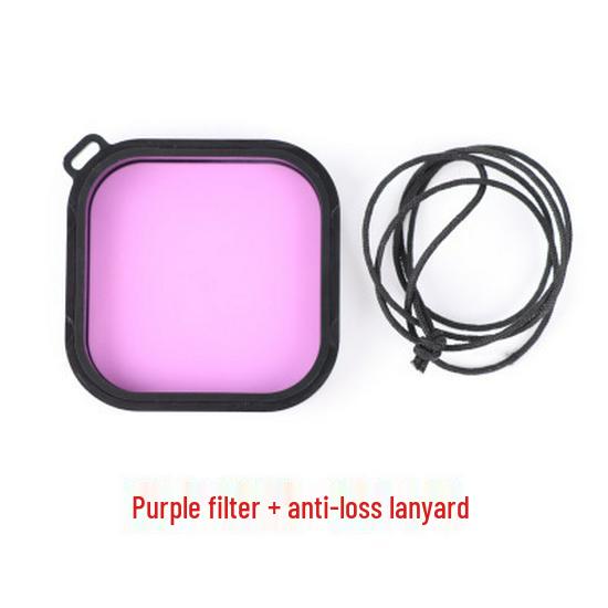 

GoPro Hero8 Black Diving Case + Red, Pink, Purple Filters - Waterproof King Kong Series, Compatible with GP803 фиолетовый