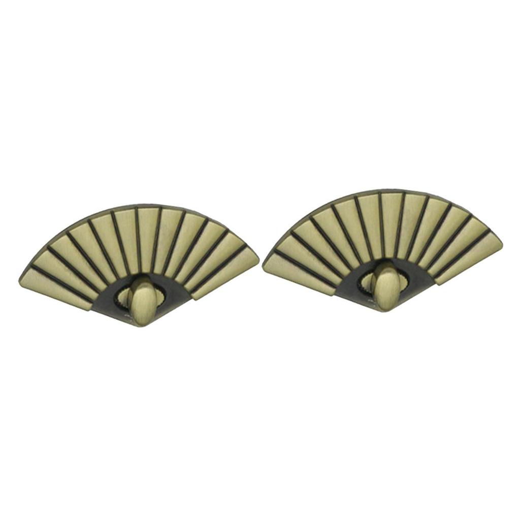 2Pcs Twist Lock Clasps,Twist Lock Clasp Metal Handbag Locks,Fan Shaped,Purse Closure for Wallets DIY Craft Handbags Bag