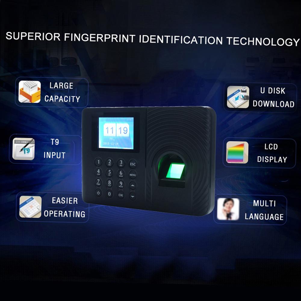 Fingerprint Attendance Machine Smart 2.4in LCD Fingerprint Time Clock for School