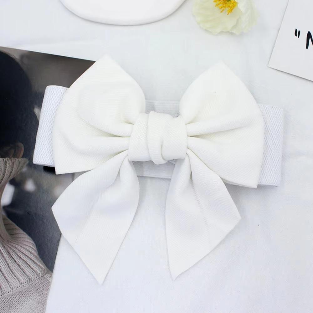 Wide Side Waist Belt High Quality Waist Straps Fashion Big Bow Waistband  Dress Cummerbunds