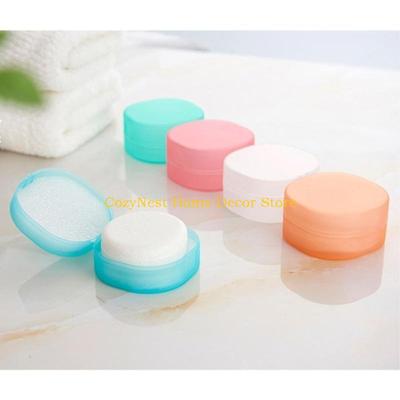 92MF Compact Square Storage Container Clear Plastic Makeup Cotton Holder Dustproof Vanity Tray