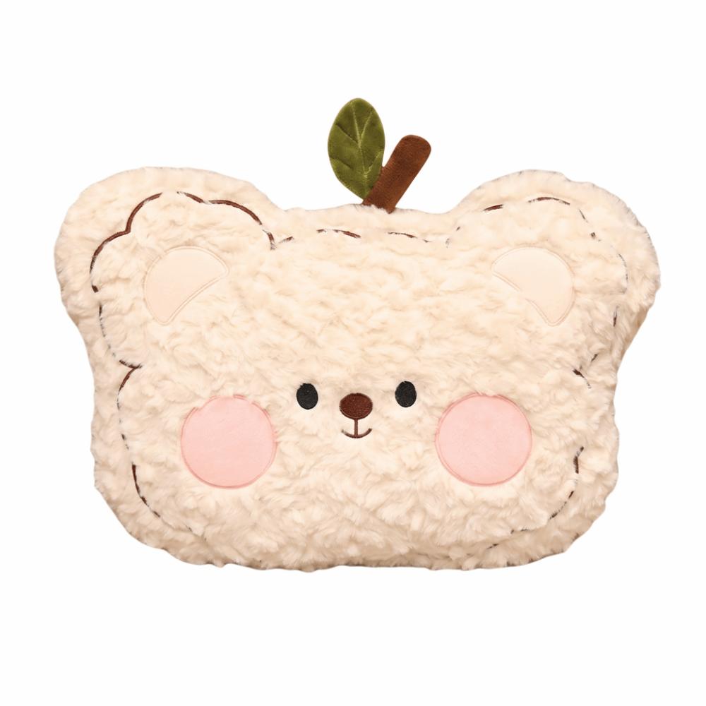 Soft Curly Fluff Stuffed Pillow Cute Bear Face Plush Pillow Bear Plush Pillow Home Decor