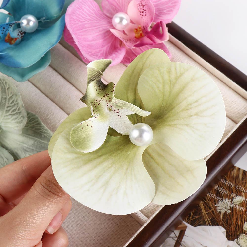 Pink Orchid Orchid Hairpin Hair Accessories Bohemia Barrettes Elegant Flower Hair Clip  Beach