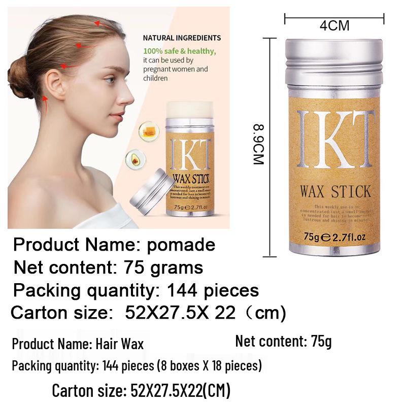 Stick Cera per Capelli Donna Anti-Crespo per Styling Liscio e Controllo dei Capelli Ribelli