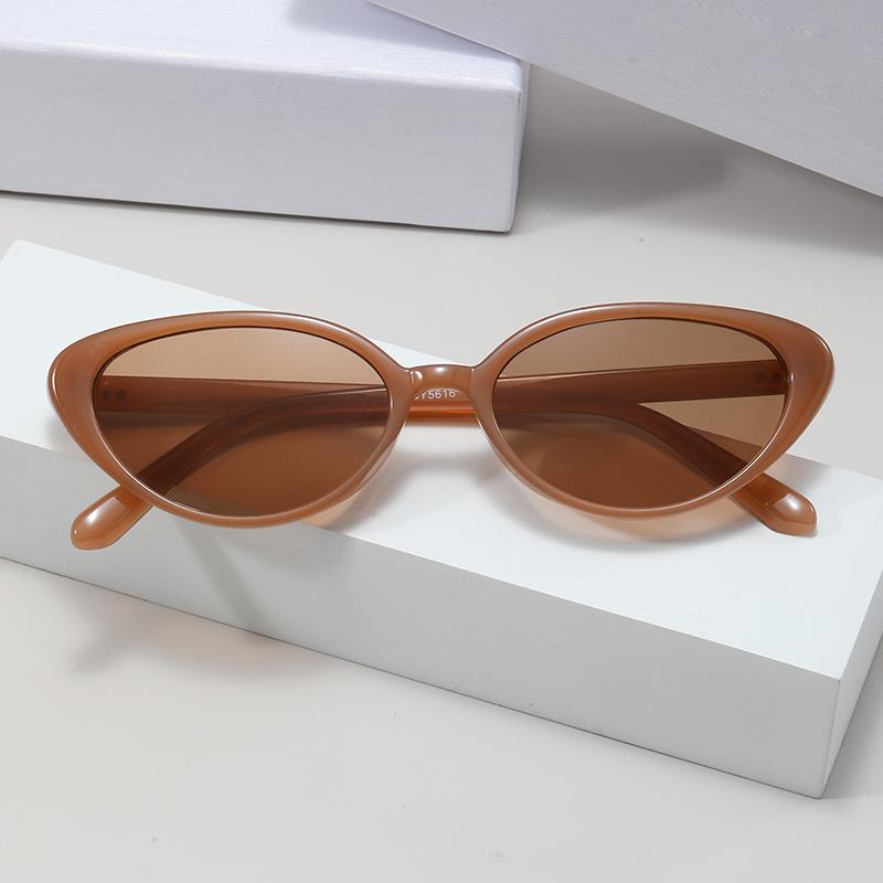 2pcs Fashion New Cat Eye Sunglasses for Women Brand Designer Retro Rivets Brown Sun Glasses Female Shades UV400 Black Eyewear