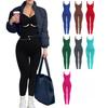 Sexy V-neck Elasticity Gym Jumpsuit Women's Fitness Sets Sports Overalls for Woman Tracksuit Yoga Clothing Long Pants Workout Sportswear