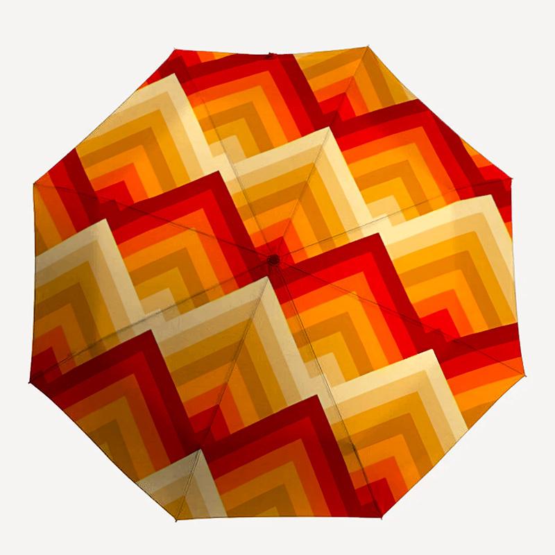 

1pc Zigzag Pattern Umbrella - Portable Home Essential, Durable Iron Frame with Rod Structure, Fashion Lovers yy250910012