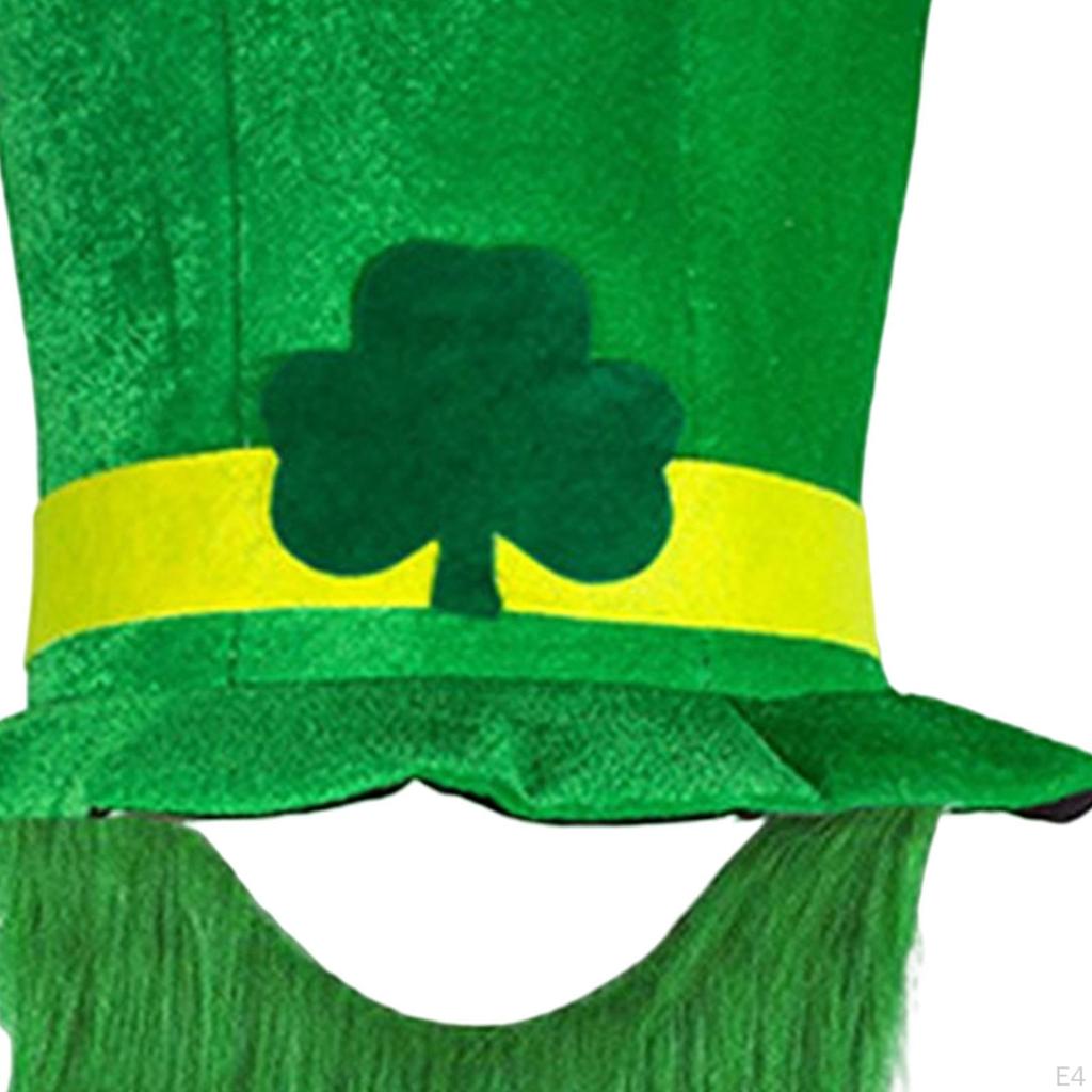 Festive St. Patrick's Day Hat And Beard Set for Men's Costume