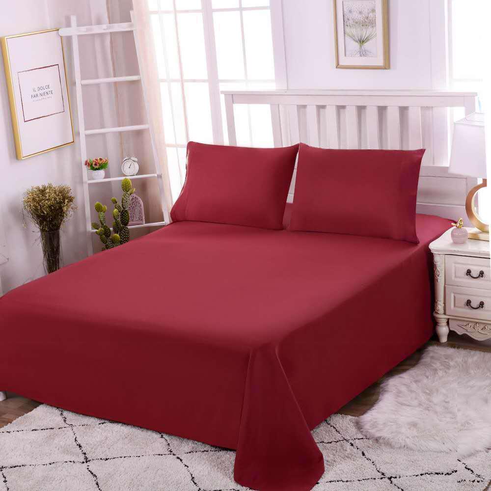 Solid Color Washable Twill Bed Sheet - Thick Duvet Cover for Dorms and Single Beds