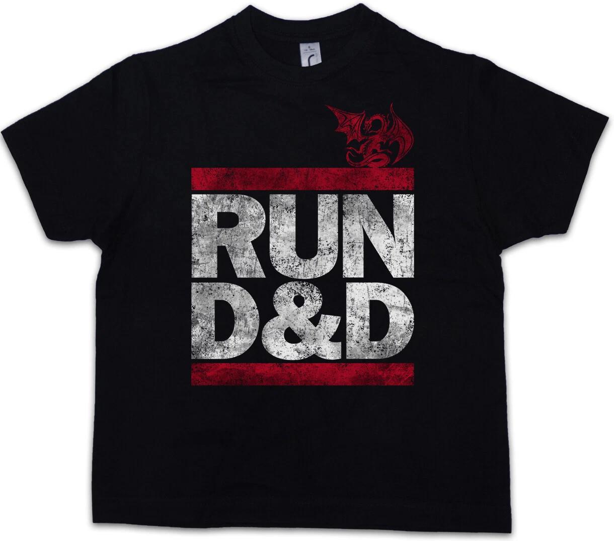 RUN D&D Kids Boys T-Shirt Fun Run Dungeons & Pen and Paper Dragons RPG- 160