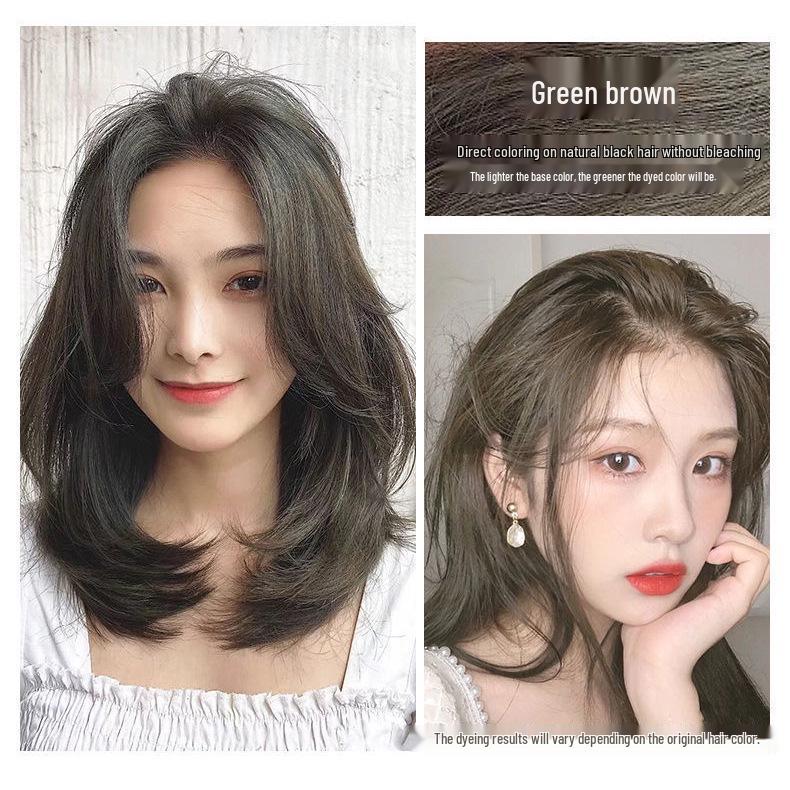 2026 Hair Dye Cream: Gray-Brown Linen, Black Tea Color, with Hair Care Benefits
