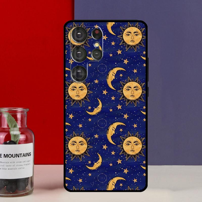 

Винтажный чехол Луна и Солнце Звезды для Samsung Galaxy S25 Ultra S9 S10 S20 S21 FE S22 S23 Plus S24 Ultra Galaxy S25 Plus