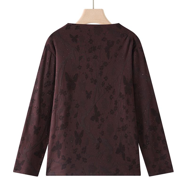 2025 Móda s dlouhým rukávem nadměrné velikosti pro ženy středního věku a starší