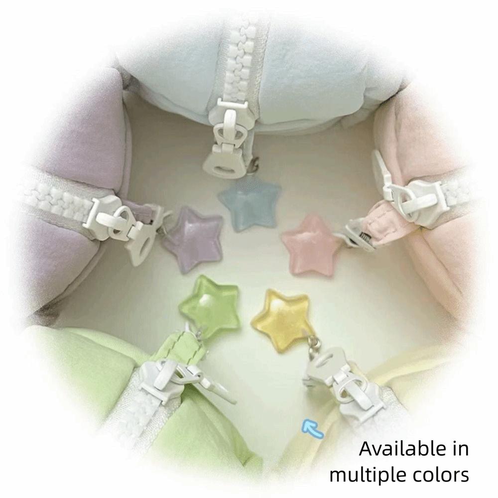 New Solid Color Pen Bag Large Capacity Cartoon Pencil Pouch Gift with Star Pendant Stationery Organizer School Office