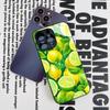 Fruit Lemon Phone Case for Iphone 16 15 14 12 11 13 Pro Max Mini 8 X Xr Xs Puls Black Glass Cover