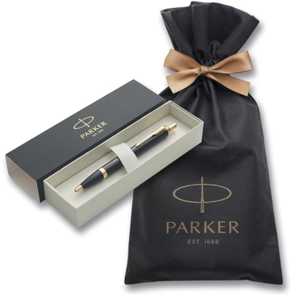 PARKER Parker Ballpoint Pen IM, Black GT, Medium, Oily Brand, Wrapping Bag, Gift Box Included, Pr...