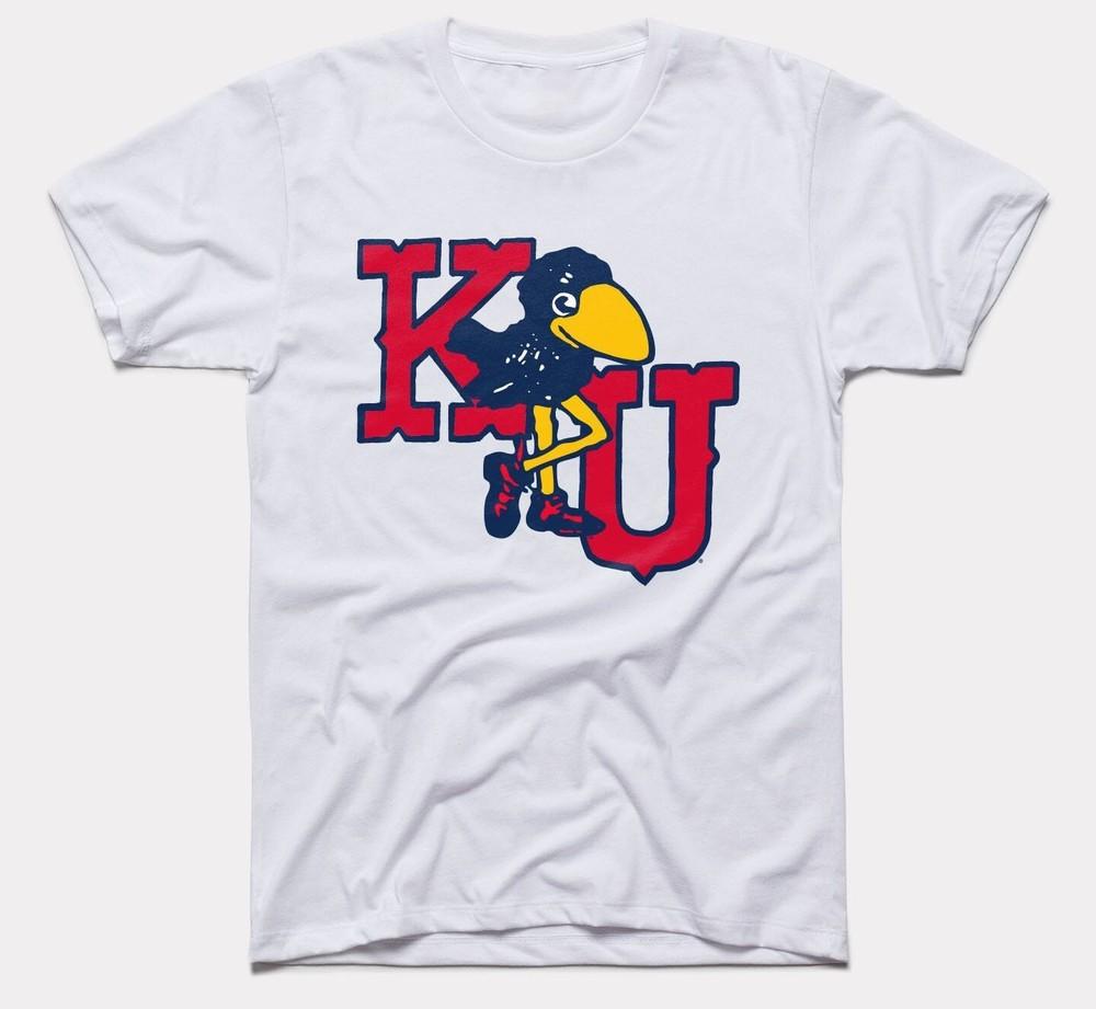 VTG Kansas Jayhawks T-shirt White Short Sleeve S to 5XL JJ4750