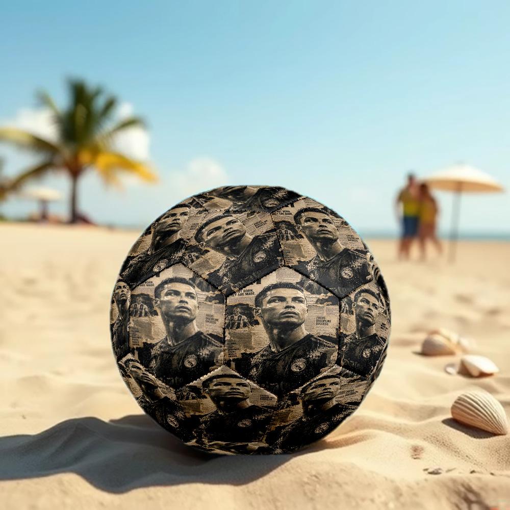 Cristiano Ronaldo Taglia 5 Pallone da Calcio Pallone da Calcio ad Alta Elasticità Per Competizione All'aperto Allenamento Quotidiano Gioco
