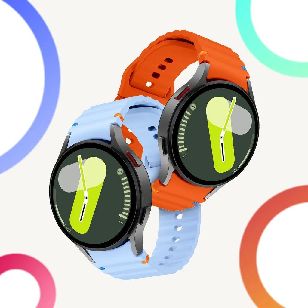 Silicone Strap For Samsung Galaxy Watch 8 7 6 5 40mm 44mm 5Pro 45mm Bracelet For Galaxy Watch 6 8 Classic 43mm 47mm Band