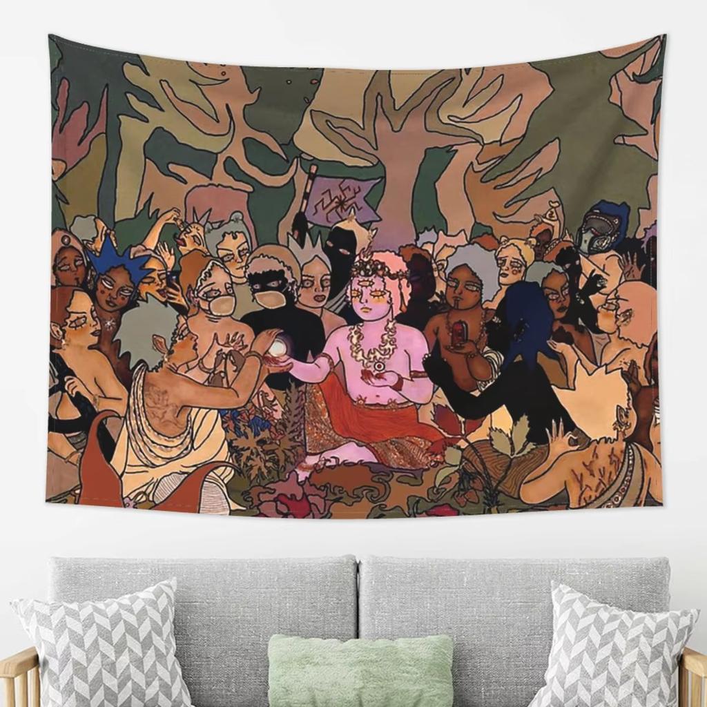 Arazzo Estetico BMTH Decorazione Artistica Appeso a Parete in Tessuto per Soggiorno Camera da Letto Casa Arazzi