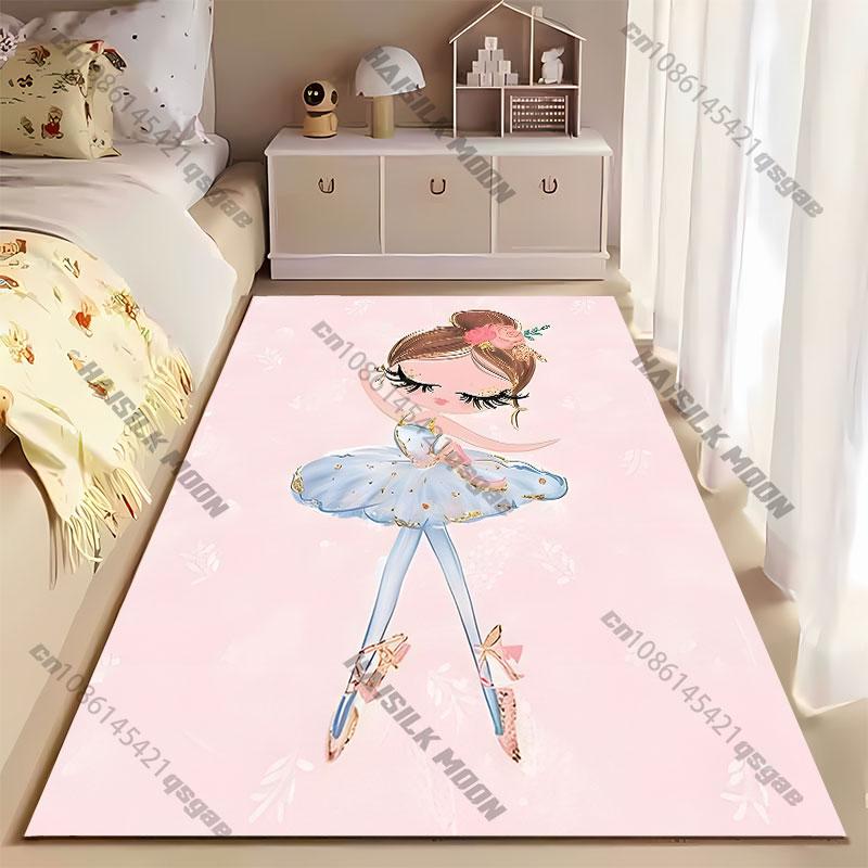Elegant ballerina in graceful pose carpet Yoga living room room decor children's crawling mat doormat area rug games mat