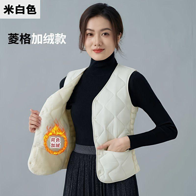 Autumn and winter new cotton vest inner wear women's light and slim short cold and warm inner tank vest