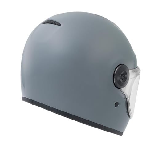 Komine Motorcycle HK-190 Neo Retro Full Face Helmet Basalt Gray XL