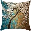 Oil Painting Tree Cushion Cover for Sofa Livingroom Pillow Case Home Decoration % Polyester Vintage Throw Pillow Cover