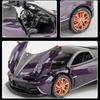1:22 300SL Pagani Huayra Car Model Toy Gull Wing Doors Opened Music Light Pull Back Miniature Supercar High Simulation Models