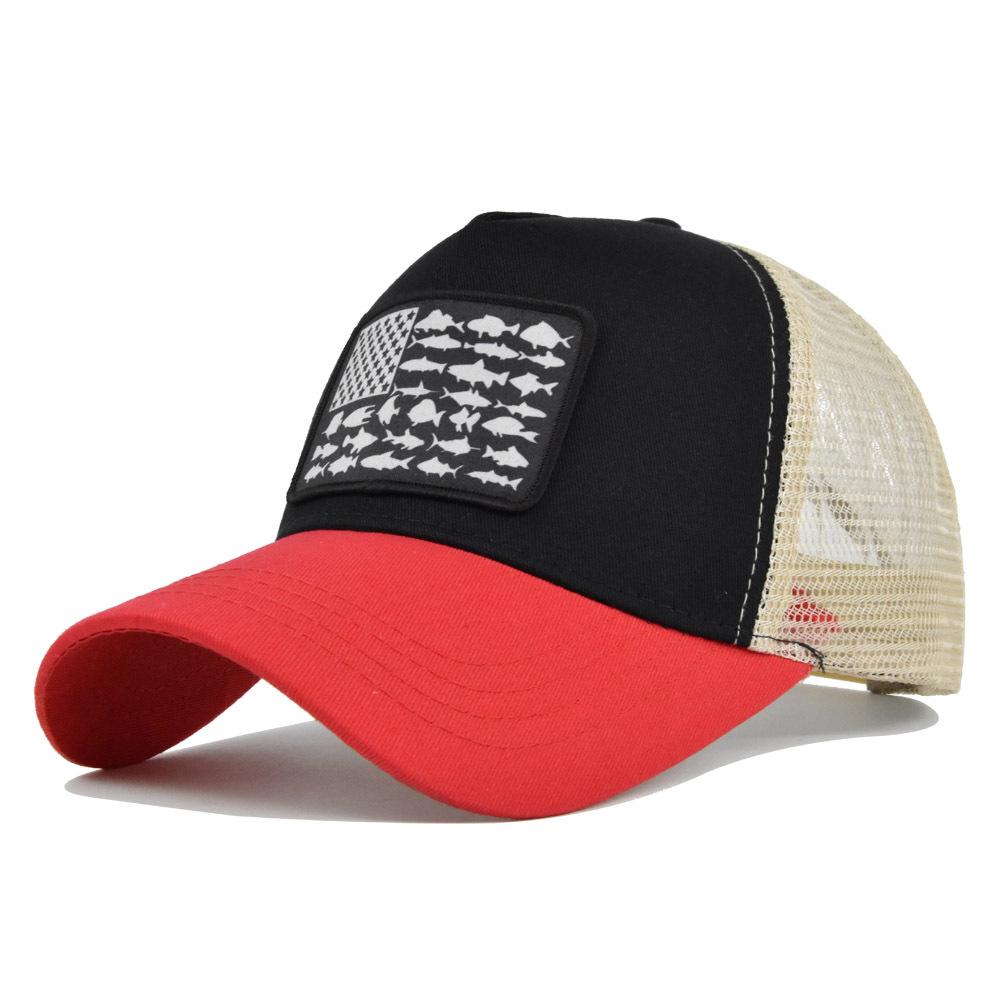 American Flag Trucker Hat Snapback Baseball Cap for Men Women Mesh Adjustable Fit
