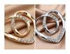 Heart Shaped Metal Button with Embedded Rhinestones Decorative Fastener Suitable for Garments Accessories and Craft Projects