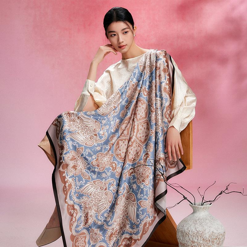 Heavyweight 16 Momme Mulberry Silk Scarf - Chinese Style Business Gift In Stock