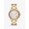 Oversized Camille Pavé Gold-Tone Watch MK6994